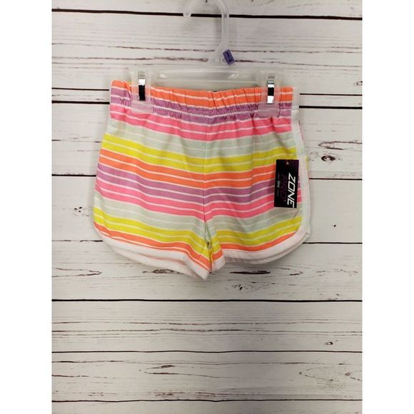 Zone Pro Small 6/6x Rainbow Sweat shorts girls new with tags hot pink hot orange - Picture 8 of 8